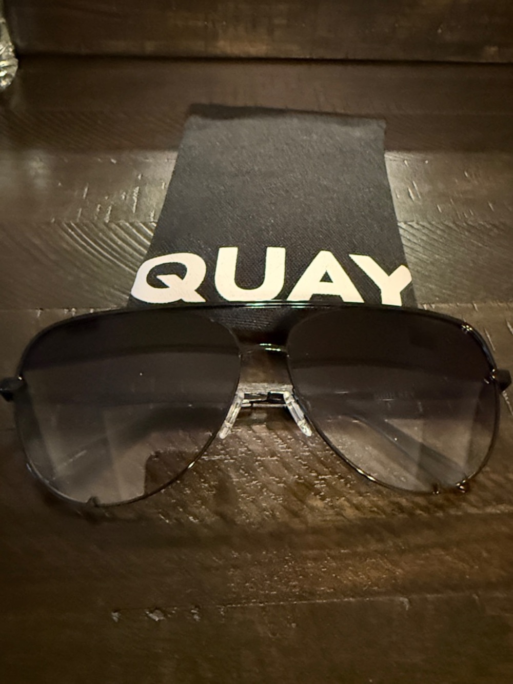 Quay Australia Men's Aviator Sunglasses in Black
